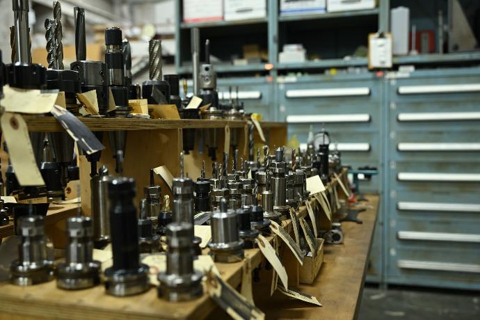 Focused picture of tools awaiting tooling
