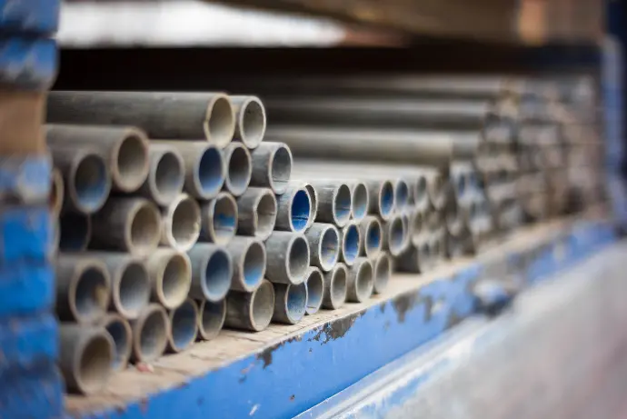 staged photo of round material on a rack