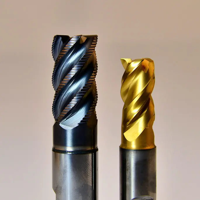 Picture of two spiral end mills